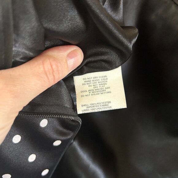 Jessica McClintock for Gunne Sax 9 / 10 Black Polka Dot Dress Strapless - Picture 12 of 13